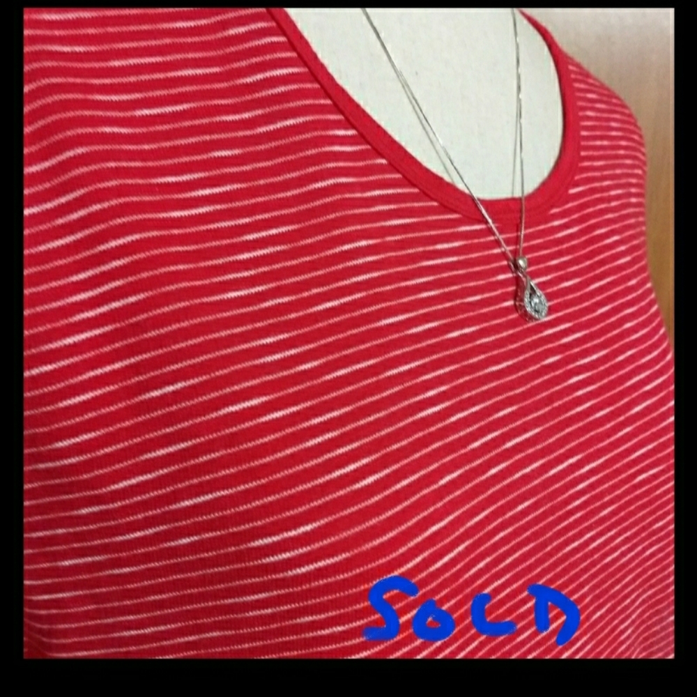 Fun red and white striped T-shirt